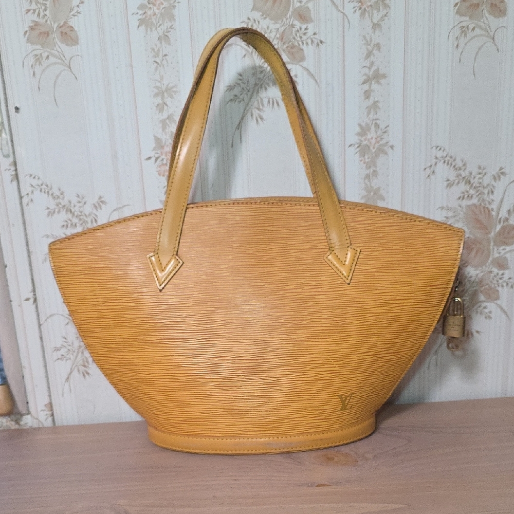 Louis Vuitton Yellow Epi Leather Tote Bag With Lock And Key